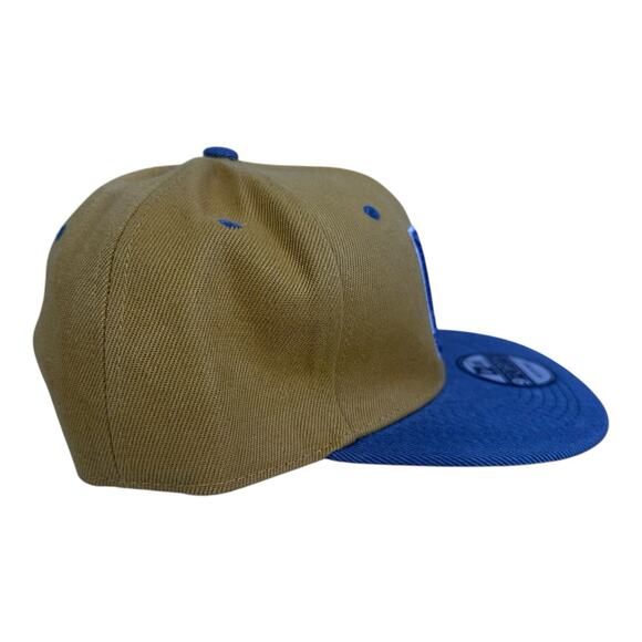 LA Dodgers New Era 9Forty Men’s SnapBack Hat Wheat Navy With Outline - Picture 5 of 10